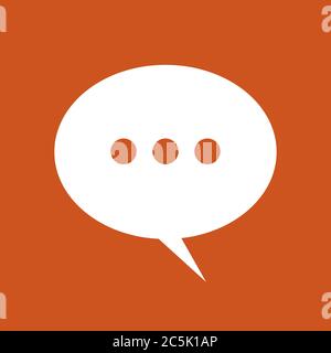 Speech bubbles sign icon in trendy flat style isolated on purple background. For your web site design, logo, app, UI. Vector illustration. Stock Vector