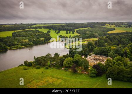 Harewood House is a country house in Harewood near Leeds, West Yorkshire. Stock Photo