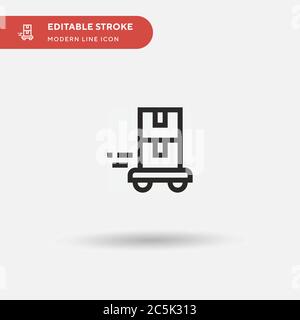 Pushcart Simple vector icon. Illustration symbol design template for web mobile UI element. Perfect color modern pictogram on editable stroke. Pushcart icons for your business project Stock Vector