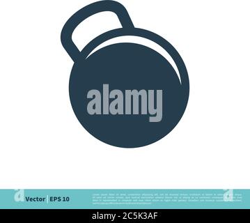 Barbel, Dumbbell  Gym Icon Logo Template Illustration Design. Vector EPS 10. Stock Vector
