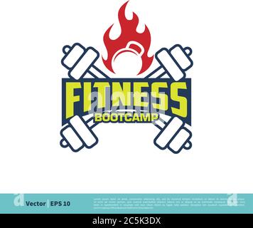Fitness Icon Vector Logo Template Illustration Design. Vector EPS 10. Stock Vector