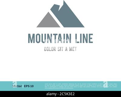 Stone / Rock Mountain Icon Vector Logo Template Illustration Design. Vector EPS 10. Stock Vector