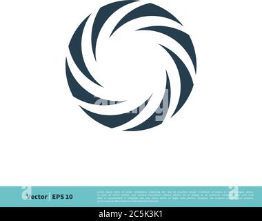 Circle Propeller Decoration Icon Vector Logo Template Illustration Design. Vector EPS 10. Stock Vector