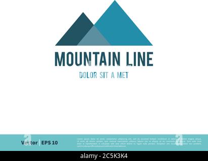 mountain logo template Illustration Design. Vector EPS 10. Stock Vector