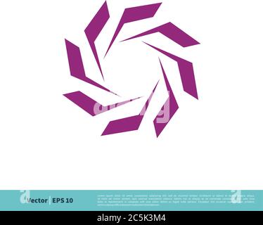 Propeller Hexagon Icon Vector Logo Template Illustration Design. Vector EPS 10. Stock Vector