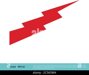Red Thunderbolt Icon Vector Logo Template Illustration Design. Vector EPS 10. Stock Vector