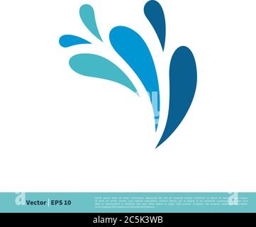 Splash Water Icon vector Logo Template Illustration Design. Vector EPS 10. Stock Vector