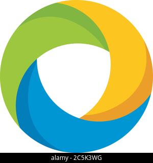 Lens Circle Colorful 3D Vector Logo Template Illustration design. Vector EPS 10 Stock Vector