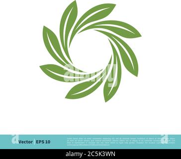 Ornamental Leaves Icon Vector Logo Template Illustration Design. Vector EPS 10. Stock Vector