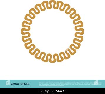 Circle Border Ornamental Icon Vector Logo Template Illustration Design. Vector EPS 10. Stock Vector