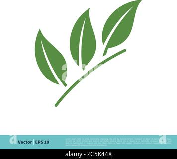 Leaf Ecology Vector Logo Template Illustration Design. Vector EPS 10. Stock Vector