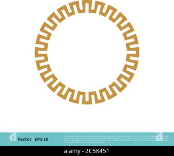 Circle Border Ornamental Icon Vector Logo Template Illustration Design. Vector EPS 10. Stock Vector