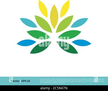 Leaves Icon Vector Logo Template Illustration Design. Vector EPS 10. Stock Vector