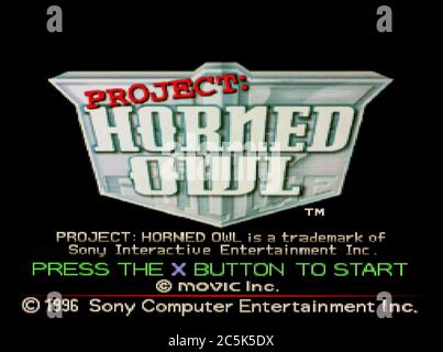 Project Horned Owl - Sony Playstation 1 PS1 PSX - Editorial use only Stock Photo