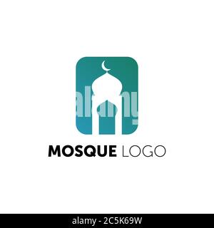mosque business logo design, corporate identity elements. Stock Vector