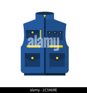 Flat Vest Design Vector for Template. Front Views. Vector illustration. Stock Vector