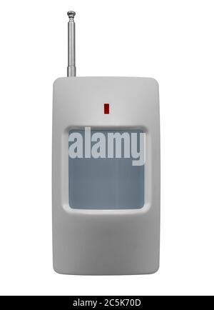 Infrared movement sensor isolated on a white. Clipping path included. Stock Photo