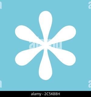 Pathogen icon. For websites and apps. Image on blue background. Flat line vector illustration. Stock Vector