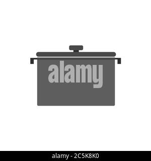 Pan on white background. Kitchen utensil mockup. Vector illustration in trendy flat style. EPS 10. Stock Vector