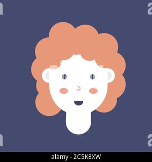 Face expressions of woman. Vector illustration isolated on white background. Stock Vector
