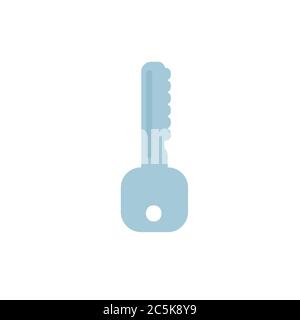 Key Icon isolated on white background. Trendy flat style for graphic design, web-site. Vector illustration EPS 10 Stock Vector