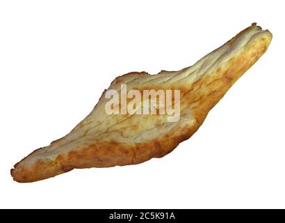 Shotis puri - Georgian bread isolated on white. Clipping Path included. Stock Photo