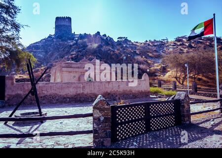 Al Bidya Mosque Fujairah United Arab Emirates UAE Oldest Mosque Stock Photo