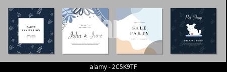 Trendy abstract square template with colorful concept. Able to use for social media posts, mobile apps, banners design, web or internet ads. Stock Vector