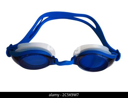 Swimming glasses isolated on a white. Clipping Path included. Stock Photo