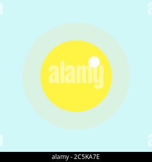 Sun icon on blue background. Vector illustration in trendy flat style. ESP 10. Stock Vector