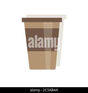 Coffee cup icon on white background. Vector illustration in trendy flat style. EPS 10 Stock Vector