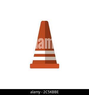 Road works sign, under construction on white background. Vector illustration in trendy flat style. EPS 10. Stock Vector