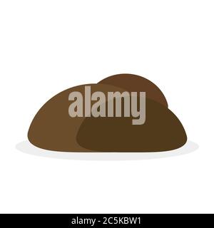 Rock stones on white background. Vector illustration in trendy flat style. EPS 10 Stock Vector