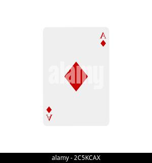 Playing cards on white background. Winning casino poker hand. Vector illustration in trendy flat style. EPS 10.  Stock Vector