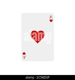 Playing cards on white background. Winning casino poker hand. Vector illustration in trendy flat style. EPS 10.  Stock Vector