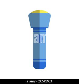 Flashlight icon on white background. Vector illustration in trendy flat style. EPS 10 Stock Vector