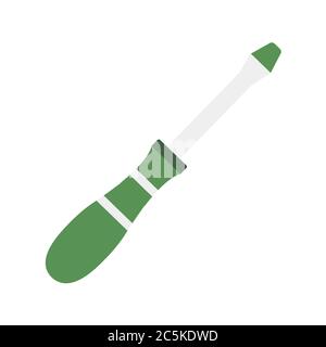 Screwdriver on white background. Vector illustration in trendy flat style. EPS 10. Stock Vector