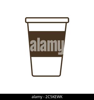 Coffee cup icon on white background. Vector illustration in trendy flat style. EPS 10 Stock Vector