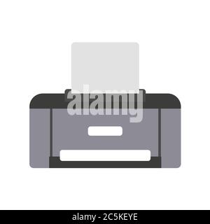 Printer icon on white background. Vector illustration in trendy flat style. ESP 10. Stock Vector