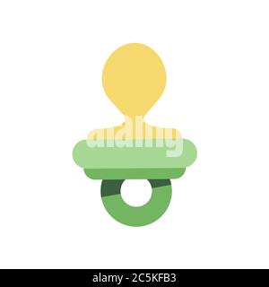 Pacifier icon isolated on white background. Trendy flat style for graphic design, web-site. Vector illustration EPS 10.  Stock Vector