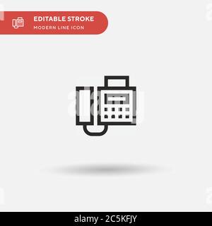 Fax Simple vector icon. Illustration symbol design template for web mobile UI element. Perfect color modern pictogram on editable stroke. Fax icons for your business project Stock Vector