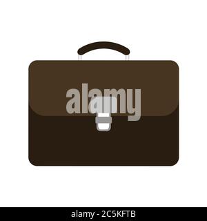 Briefcase business on white background. Vector illustration in trendy flat style. ESP 10. Stock Vector