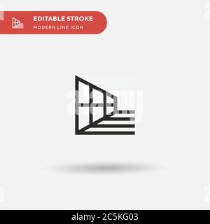 Perspective Simple vector icon. Illustration symbol design template for web mobile UI element. Perfect color modern pictogram on editable stroke. Perspective icons for your business project Stock Vector