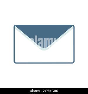 Blank paper envelope on white background. Vector illustration in trendy flat style. EPS 10 Stock Vector