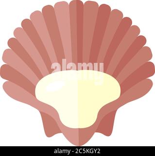 Seashell shell / shellfish or seafood. Colored. Vector icon. Stock Vector
