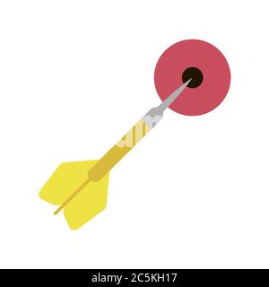 Darts on white background. Vector illustration in trendy flat style. EPS 10.  Stock Vector