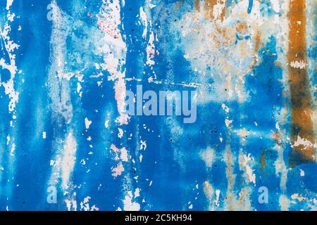 Bluish Old Weathered Concrete Decay Wall Texture Useful For Background Image Stock Photo