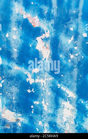 Bluish Old Weathered Concrete Decay Wall Texture Useful For Background Image Stock Photo