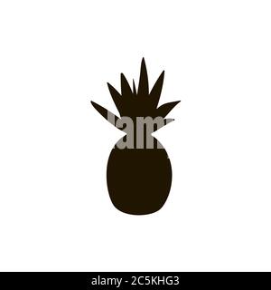 Pineapple icon on white background. Vector illustration in trendy flat style. EPS 10. Stock Vector