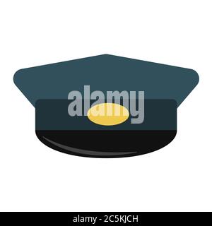 Police Cap on white background. Vector illustration in trendy flat style. EPS 10 Stock Vector